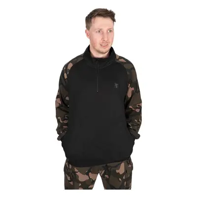 Fox Fishing Horgászpulóver LW Black/Camo Qtr Zip