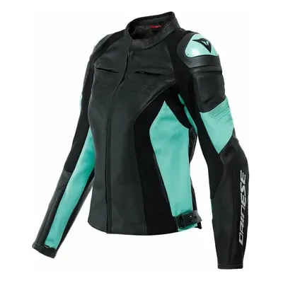 Dainese Racing Lady Black/Acqua Green Bőrdzseki