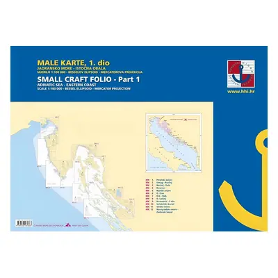 HHI Male Karte Jadransko More/Small Craft Folio Adriatic Sea Eastern Coast Part 2022 Hajós térké