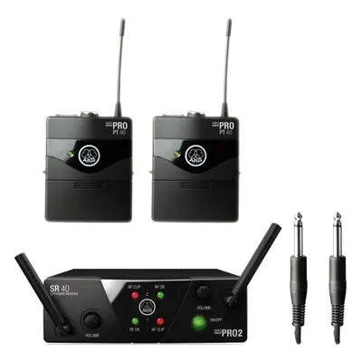 AKG WMS40 Mini2 Instrumental Dual Vezeték nélküli rendszer US25B: 537.900MHz + US25D: 540.400MHz