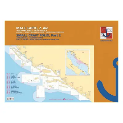 : HHI Male Karte Jadransko More/Small Craft Folio Adriatic Sea Eastern Coast Part 2022 Hajós térké