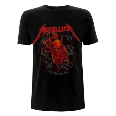 Metallica Ing Skull Screaming Red Seasons Unisex Black