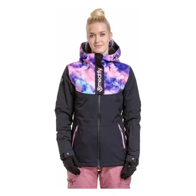 Meatfly Kirsten Womens SNB and Ski Jacket Peach Aquarel/Black Síkabát