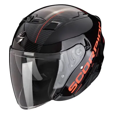 Motoros ruházat: Scorpion EXO QR Black/Red Bukósisak