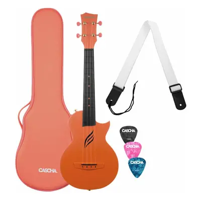 Cascha Carbon Fibre Set Orange Koncert ukulele