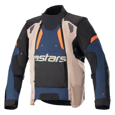 Alpinestars Halo Drystar Jacket Dark Blue/Dark Khaki/Flame Orange 2XL Textildzseki