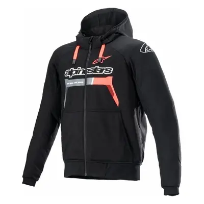 Alpinestars Chrome Ignition Hoodie Black/Red Fluorescent Textildzseki