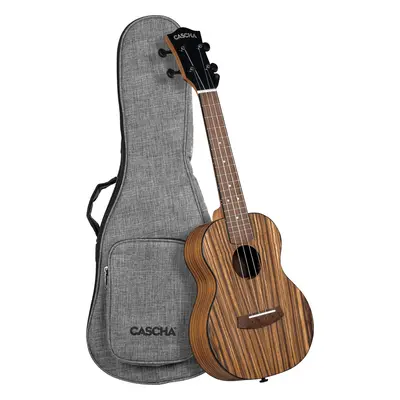 Cascha Ukulele Zebra Wood Natural Koncert ukulele