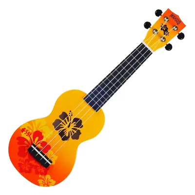 Mahalo Hibiscus Hibiscus Orange Burst Szoprán ukulele