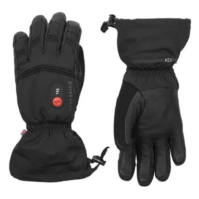 Sealskinz Filby Waterproof Heated Gauntlet Black Kesztyű kerékpározáshoz