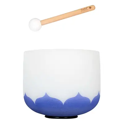 Sela 9“ Crystal Singing Bowl Set Lotus 432Hz A - Indigo (Third Eye Chakra) Az éneklő tál 9" Thir