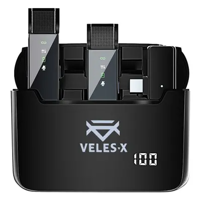 Veles-X Wireless Lavalier Microphone System Dual USB-C Mikrofon okostelefonhoz