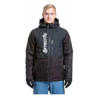 Meatfly Manifold Mens SNB and Ski Jacket Morph Black Síkabát