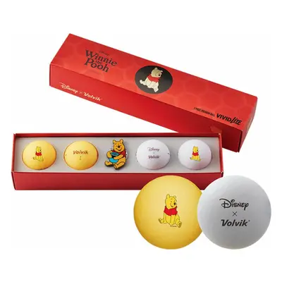 Volvik Vivid Lite Disney Characters Pack Golf Balls Winnie The Pooh Golflabda