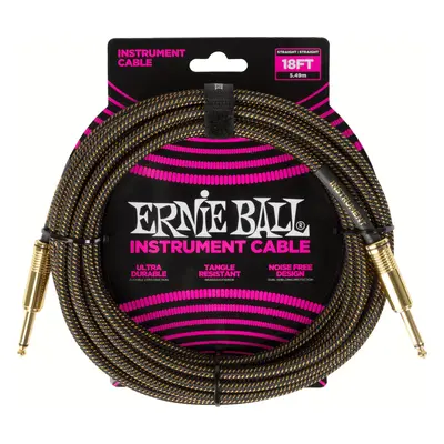 Ernie Ball Braided Instrument Cable Straight/Straight 5,5 m Egyenes - Egyenes Hangszórókábel