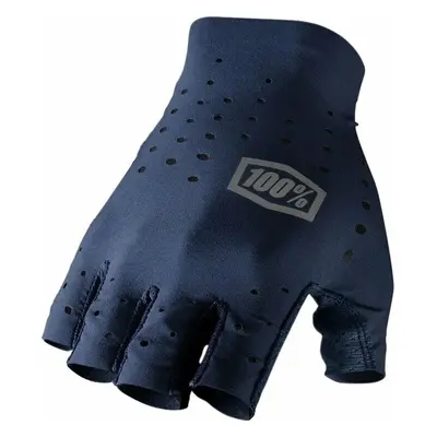 100% Sling Bike Short Finger Gloves Navy Kesztyű kerékpározáshoz