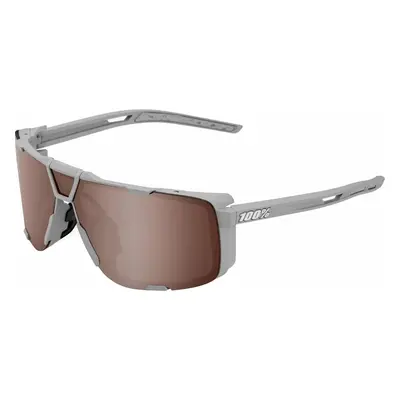 100% Eastcraft Soft Tact Stone Grey/HiPER Crimson Silver Mirror Lens Kerékpáros szemüveg