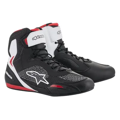 Alpinestars Faster-3 Rideknit Shoes Black/White/Red Motoros cipők