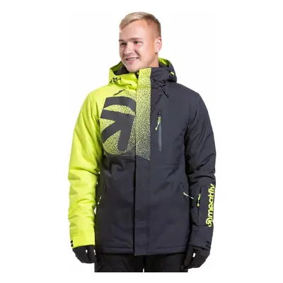 Meatfly Shader Mens SNB and Ski Jacket Acid Lime/Black Síkabát