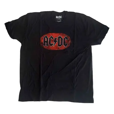 AC/DC Ing Oval Logo Vintage Unisex Black