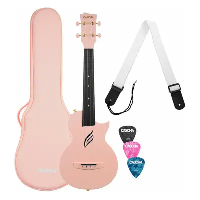 Cascha Carbon Fibre Set Pink Koncert ukulele