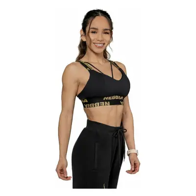 Nebbia Padded Sports Bra INTENSE Iconic Black/Gold Fitness fehérnemű