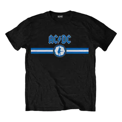 AC/DC Ing Blue Logo & Stripe Unisex Black