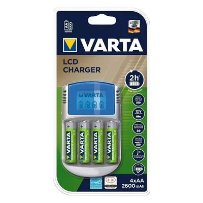 Varta PP LCD Charger 4xAA R2U& 12V + USB adapter Akkumulátortöltő