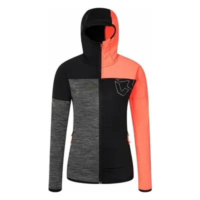 Rock Experience Kobra FZ Woman Fleece Caviar/Fiery Coral/Grey Melange Pulóver