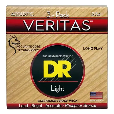 DR Strings VTA-12 Veritas 3-Pack Akusztikus gitárhúrok