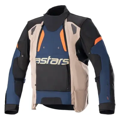 Alpinestars Halo Drystar Jacket Dark Blue/Dark Khaki/Flame Orange Textildzseki