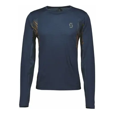 Scott Trail Run LS Mens Midnight Blue/Copper Orange Hosszúujjú futópólók