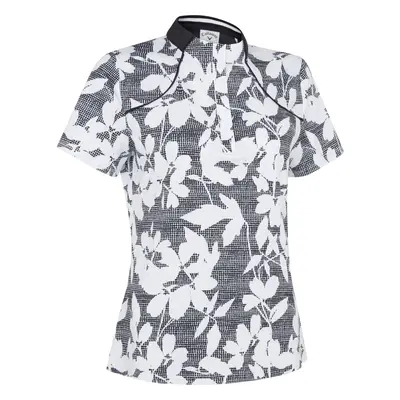 Callaway Textured Abstract Floral Womens Caviar Rövid ujjú póló