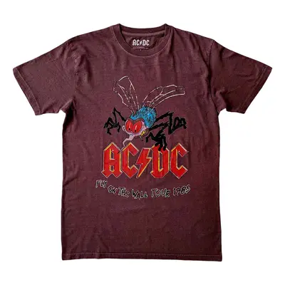 AC/DC Ing Fly On The Wall Tour Unisex Maroon Red