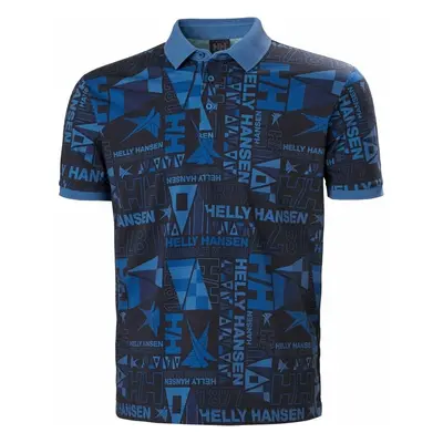 Helly Hansen Men's Newport Polo Ing Ocean Burgee Aop