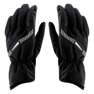 Sealskinz Waterproof All Weather LED Cycle Glove Black Kesztyű kerékpározáshoz