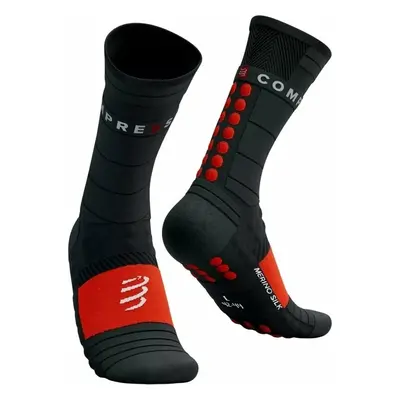 Compressport Pro Racing Winter Run Black/High Risk Red T3 Futózoknik