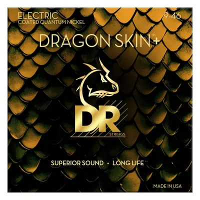 DR Strings Dragon Skin+ Coated Light to Medium Elektromos gitárhúrok