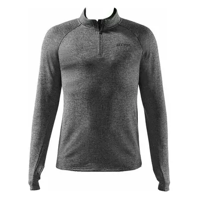 CEP W0139 Winter Run Shirt Men Black Melange Futópulóverek