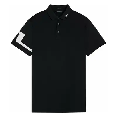 J.Lindeberg Heath Regular Fit Golf Black Rövid ujjú póló