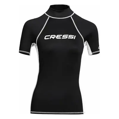 Cressi Rash Guard Lady Short Sleeve Ing Black/White