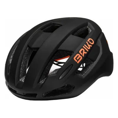 Briko Izar LED Matt Black/Orange Fluo Kerékpár sisak