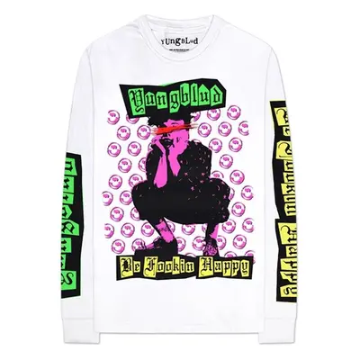 Yungblud Ing Unisex Long Sleeved Tee Punker (Arm & Back Print) White