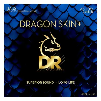 DR Strings Dragon Skin+ Coated Nickel Medium Light Basszusgitár húr