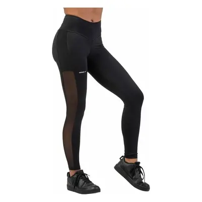 Nebbia Black Mesh Design Leggings "Breathe" Black Fitness nadrág