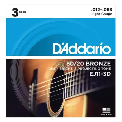 D'Addario EJ11-3D Akusztikus gitárhúrok