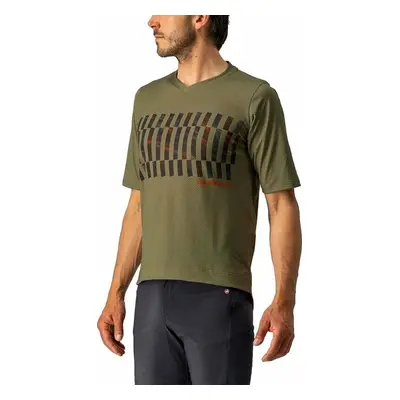 Castelli Trail Tech SS Dzsörzi Olive Green/Dark Gray/Orange Rust