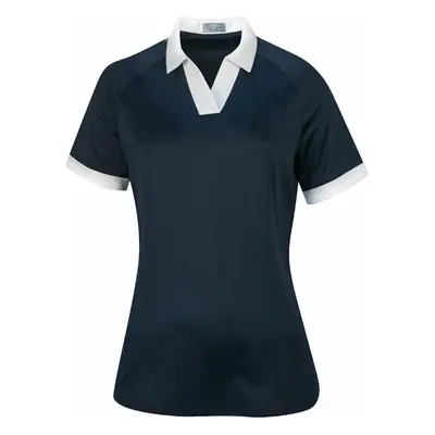 Callaway Womens Short Sleeve V-Placket Colourblock Peacoat Rövid ujjú póló