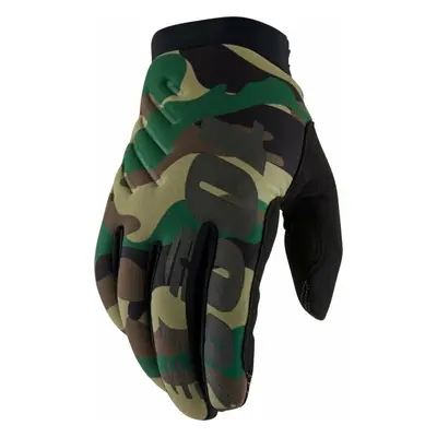 100% Brisker Gloves Camo/Black Kesztyű kerékpározáshoz