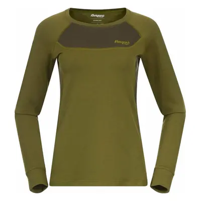 Bergans Cecilie Wool Long Sleeve Women Green/Dark Olive Green Termikus fehérnemű